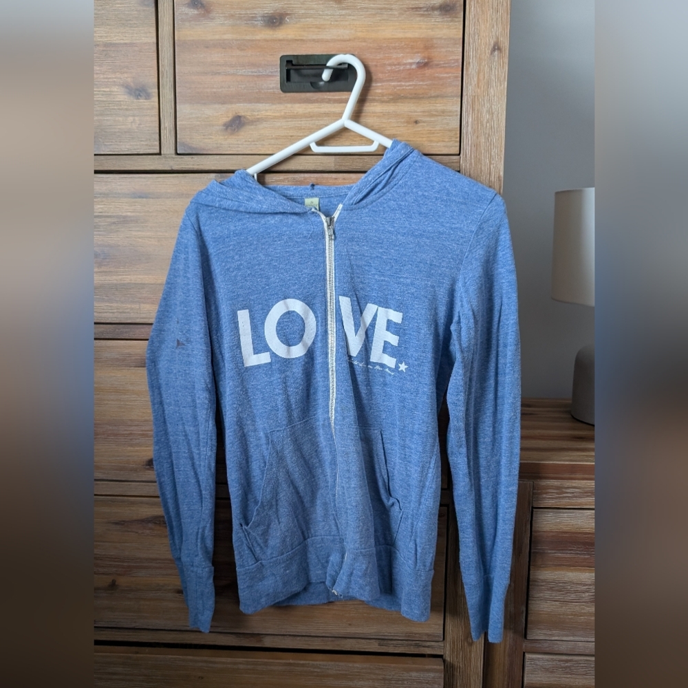Blue To Write Love On Her Arms Zip-Up Hoodie Small
